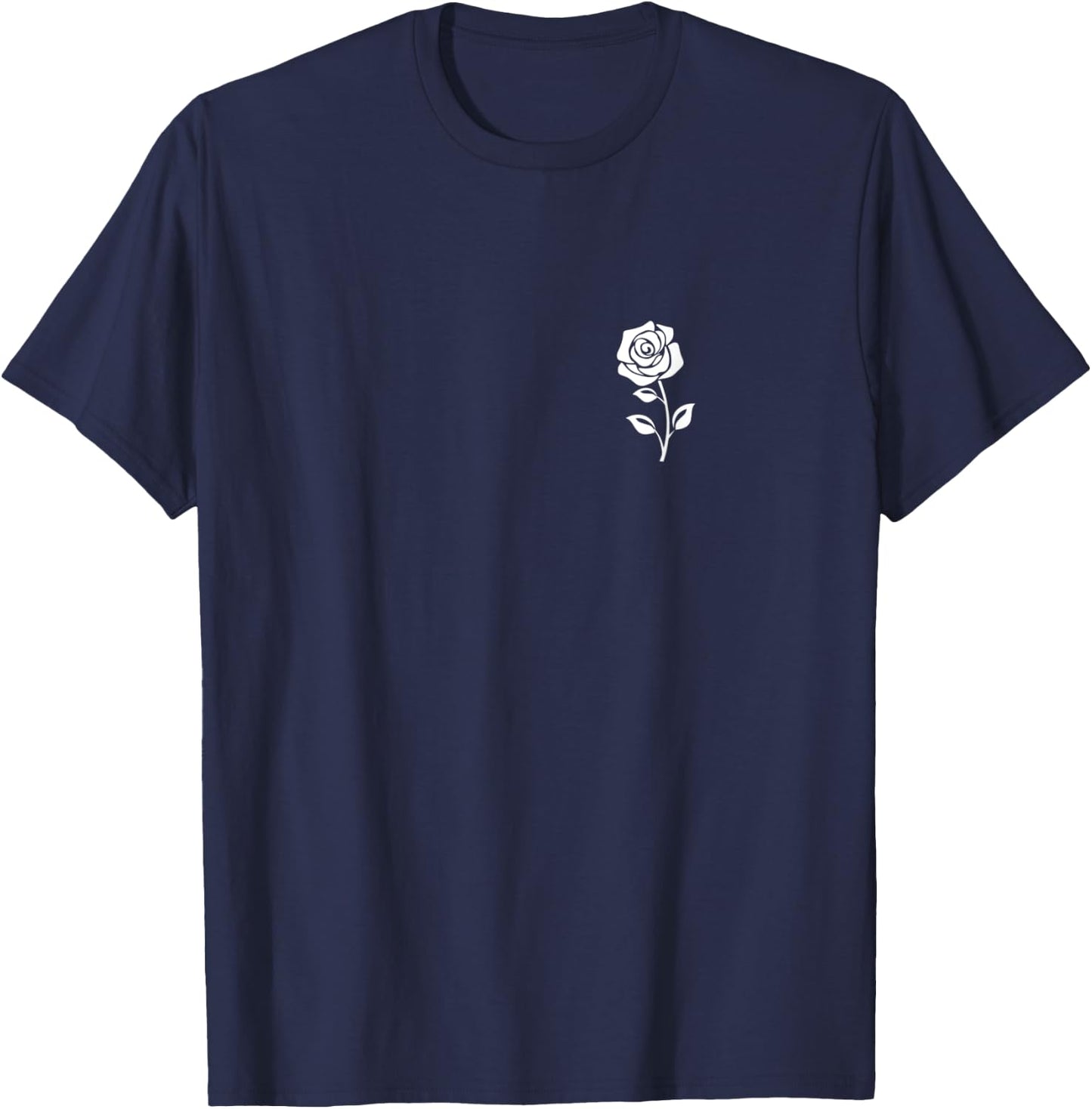 Lonely Rose Aesthetic Lover Boy Moon Child Dreamer Artsy T-Shirt - T-Shirt | Navy