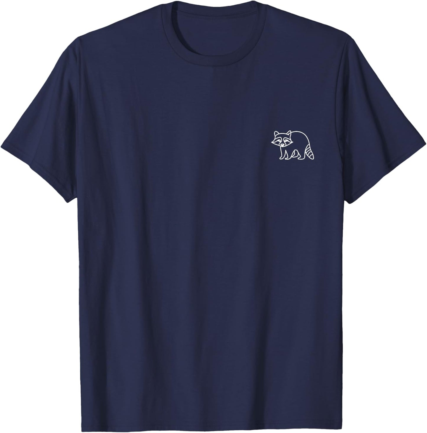 Raccoon Minimalism , black T-Shirt - T-Shirt | Navy