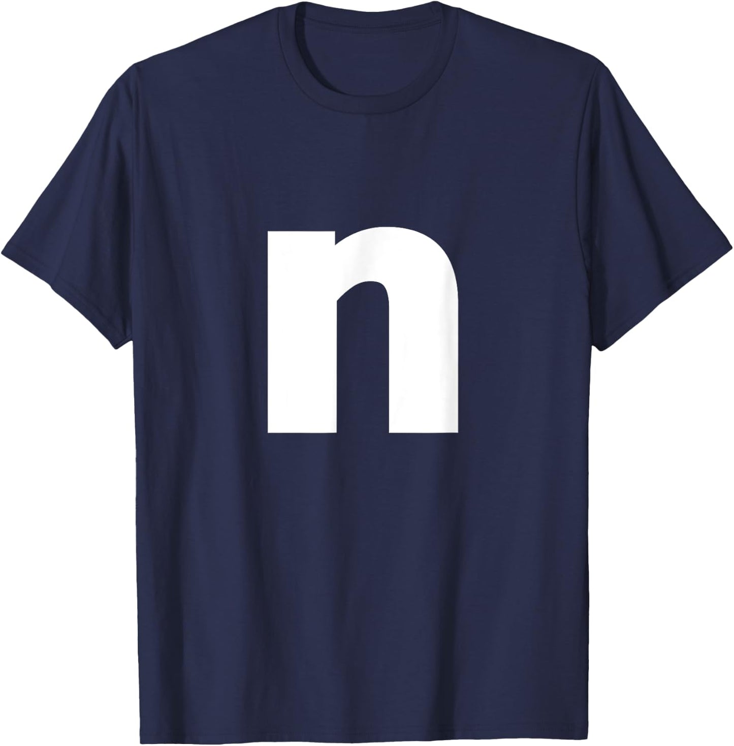 n Kostüm Buchstabe n Karneval Alphabet Kleinbuchstabe n T-Shirt - T-Shirt | Navy