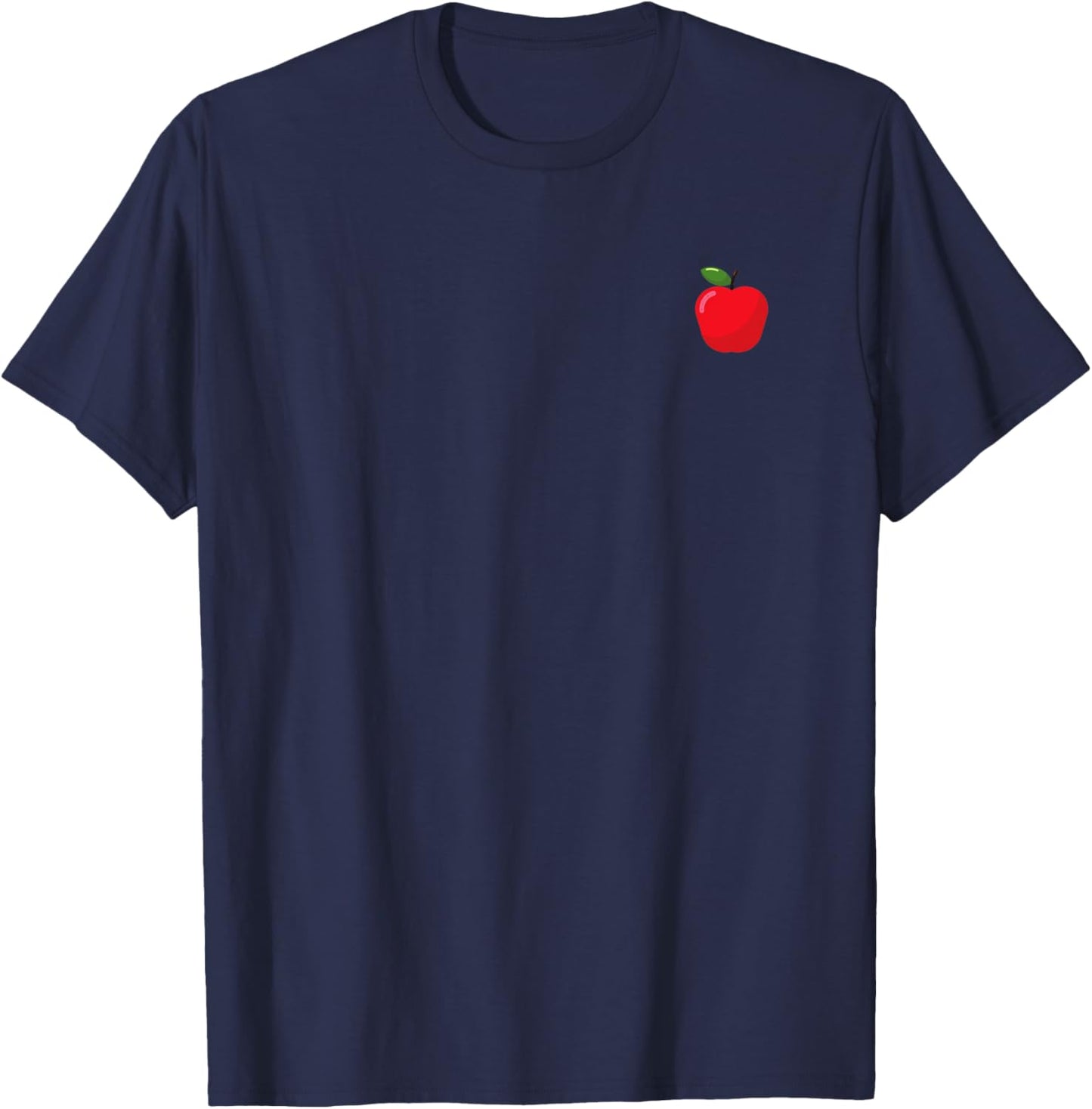 Minimalist Cute Apple for Children, Women, Men T-Shirt - T-Shirt | Navy