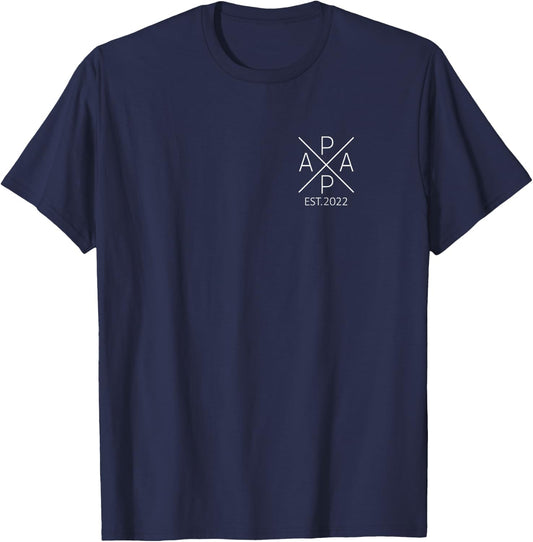 Stolzer Papa Est 2022 Vater 2022 befördert zum Papa 2022 T-Shirt - T-Shirt | Navy