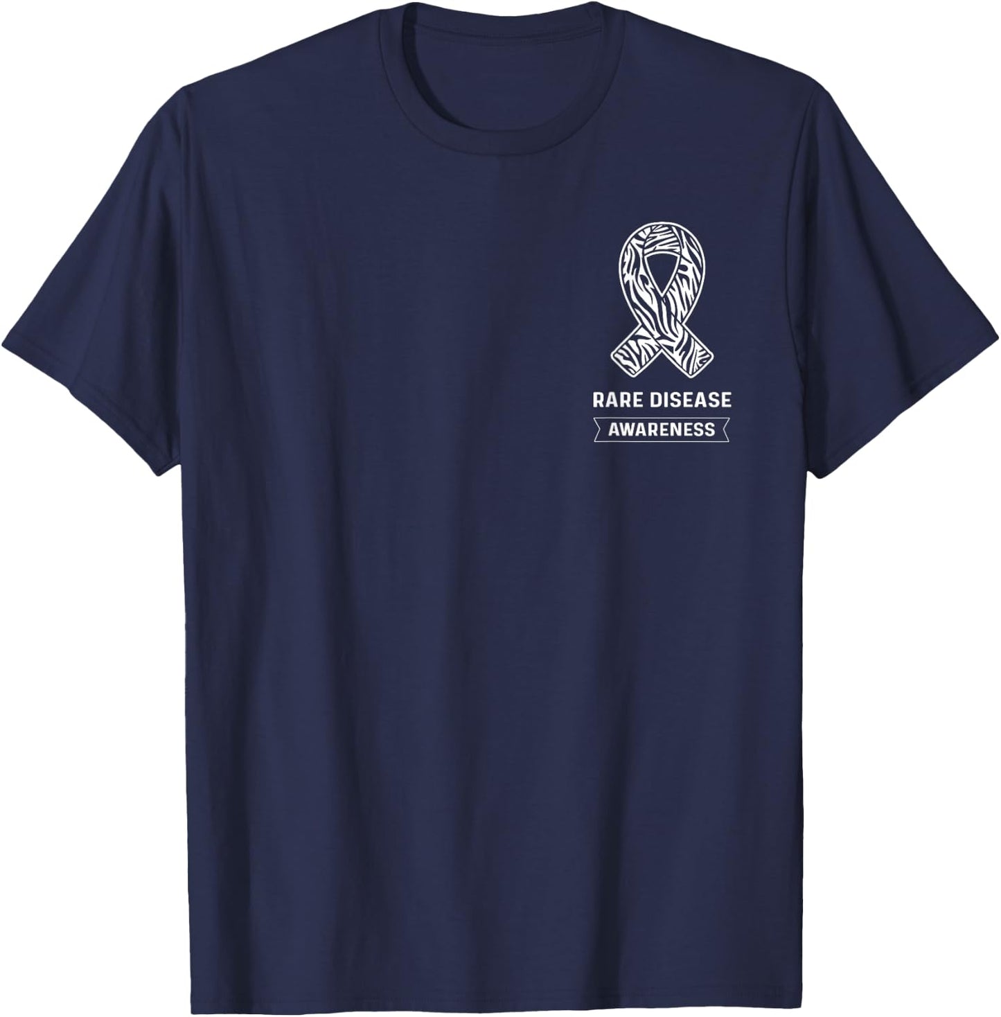 Ehler Syndrome Medical Zebra Rare Disease Awareness T-Shirt - T-Shirt | Navy