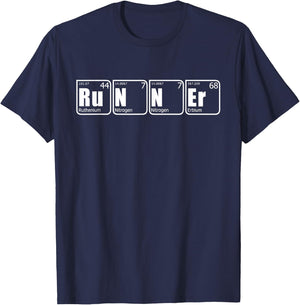 RUNNER Ru N N Er Periodic Table of Elements Science Run Meme T-Shirt - T-Shirt | Navy