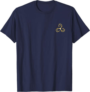 Triskele nordic triple spiral ancient spiritual Irish symbol T-Shirt - T-Shirt | Navy