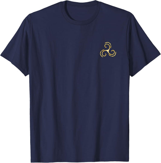 Triskele nordic triple spiral ancient spiritual Irish symbol T-Shirt - T-Shirt | Navy
