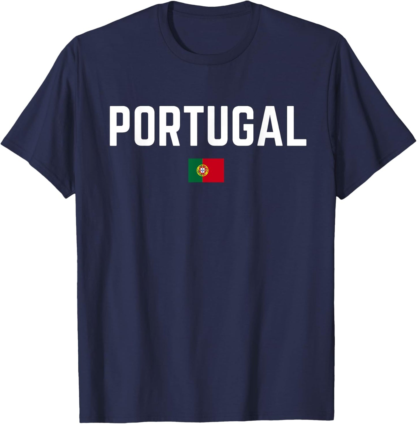 PORTUGAL Flag | Men Women Kids PORTUGAL , Red, S T-Shirt - T-Shirt | Navy