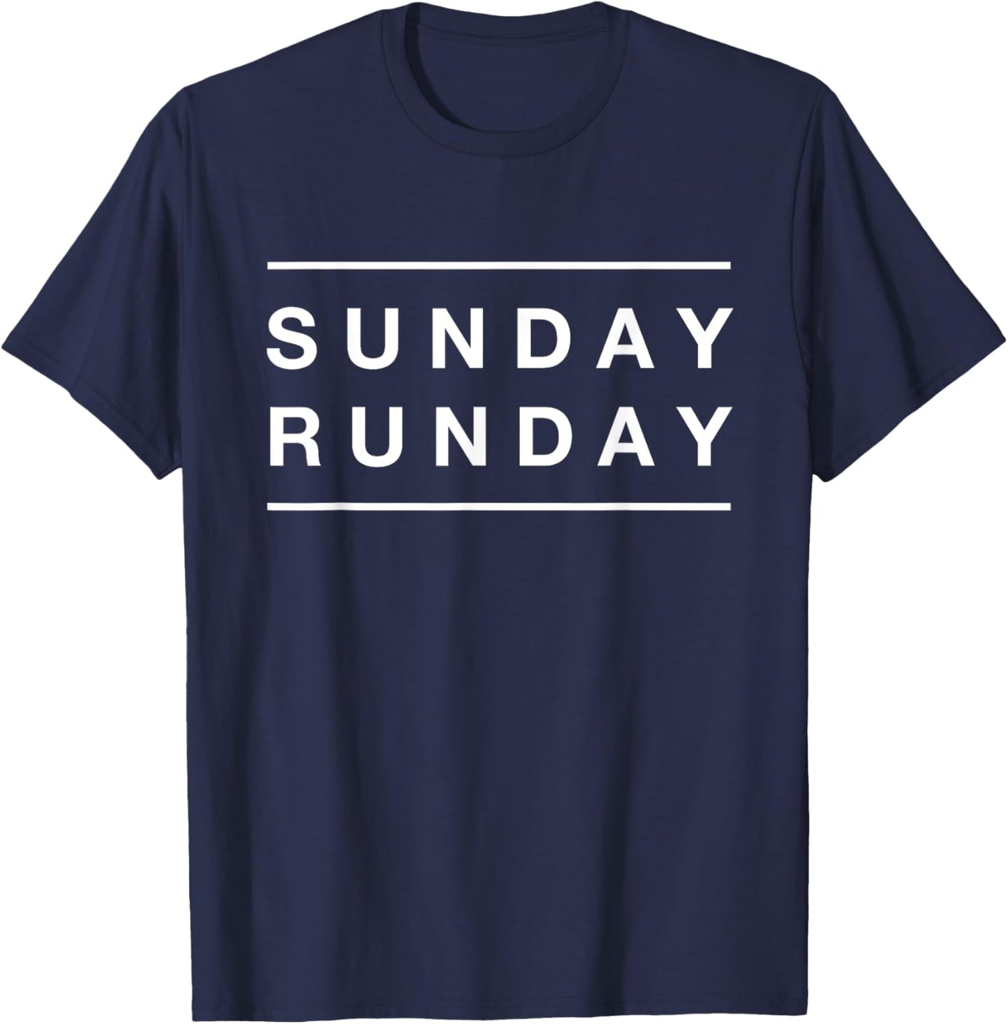 Sunday Runday Gym Workout Run T-Shirt - T-Shirt | Navy
