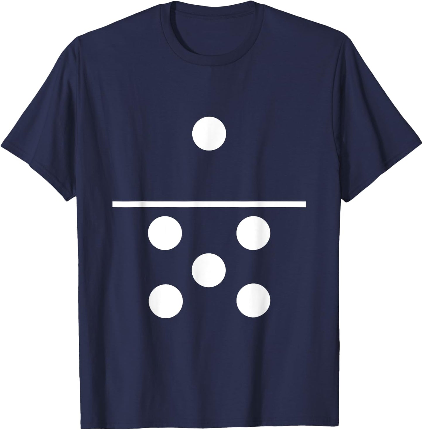 Domino One Five Matching Halloween Gift Group Costumes 1-5 T-Shirt - T-Shirt | Navy