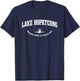 Lake Hopatcong Shark-Free and Unsalted Camping New Jersey T-Shirt - T-Shirt | Navy