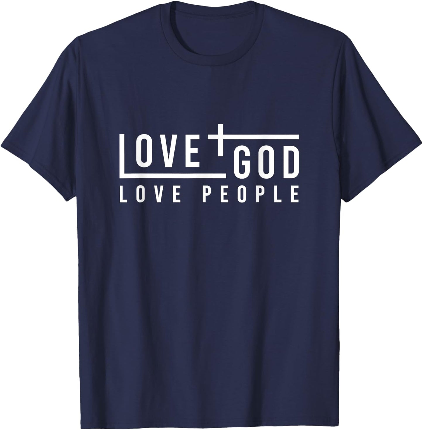 Love God Love People T-Shirt - T-Shirt | Navy