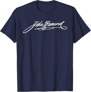 John Hancock Declaration of Independence Signature T-Shirt - T-Shirt | Navy