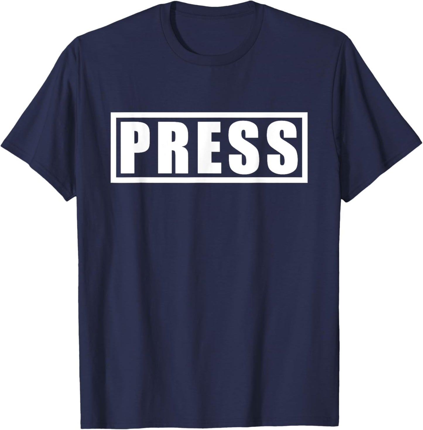 Press Reporter Shirt Front and Back Text T-Shirt - T-Shirt | Navy