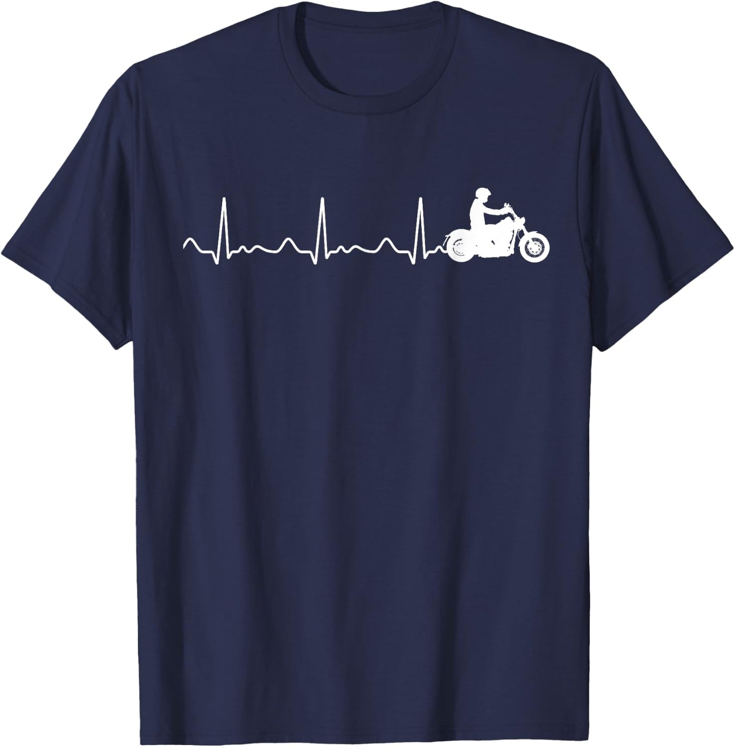 Motorrad Herzschlag - I love my Motorcycle T-Shirt - T-Shirt | Navy