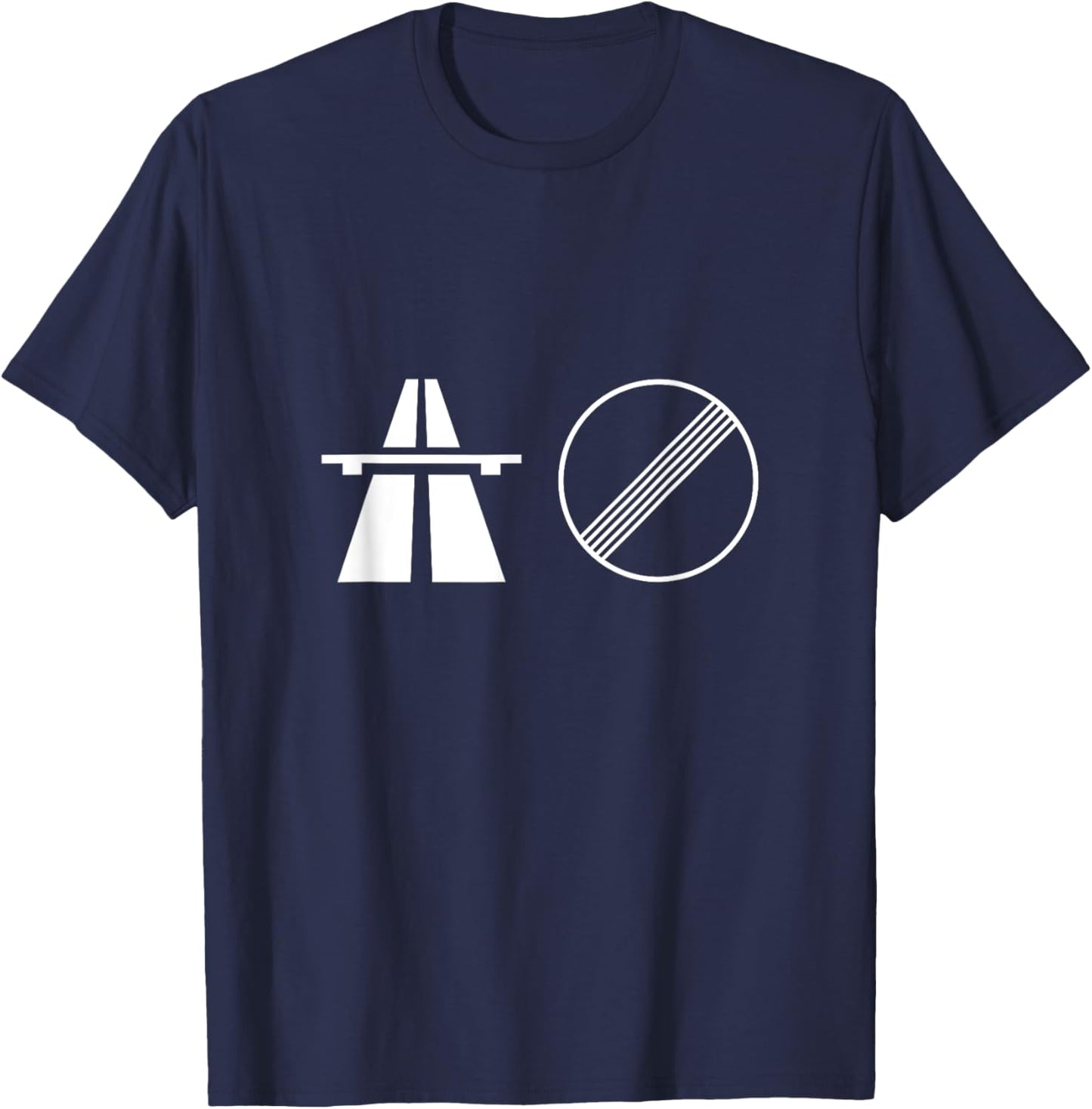 No speed limit on the german autobahn T-Shirt - T-Shirt | Navy