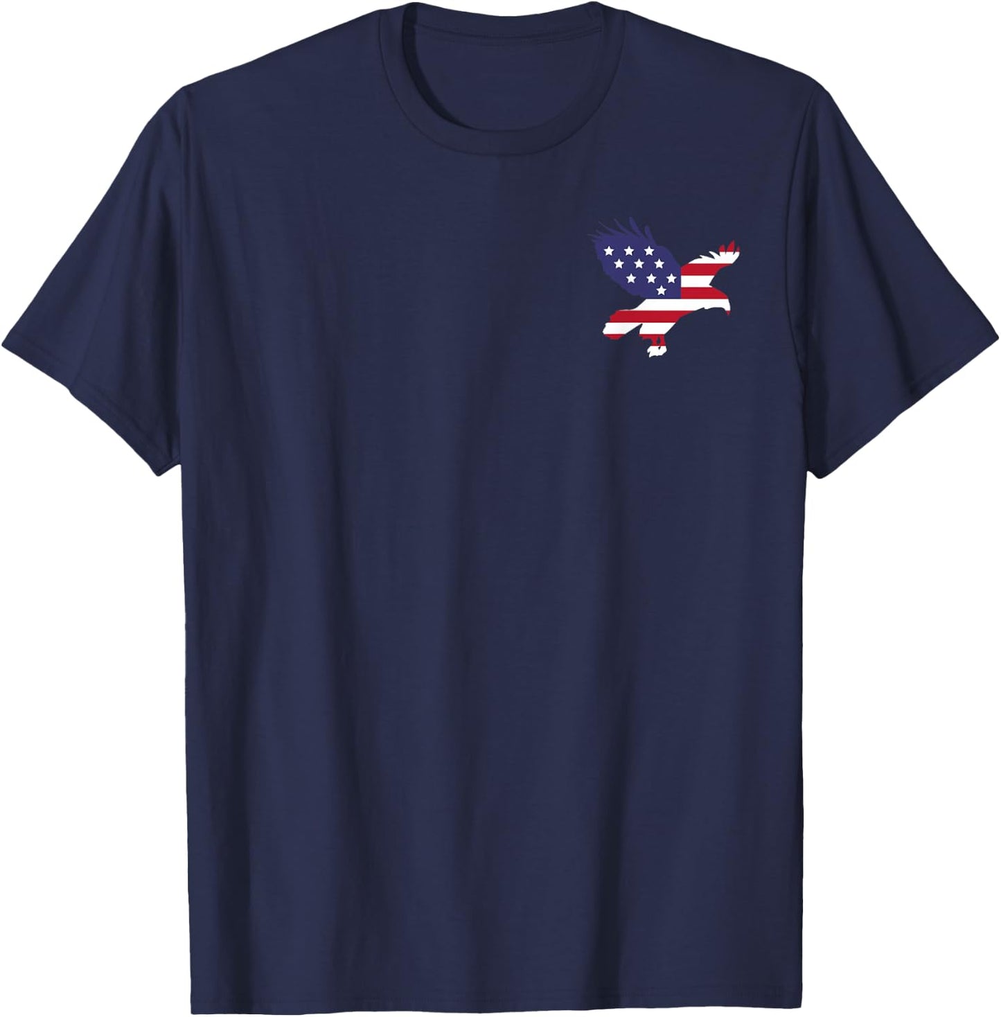 Eagle Patriotic 4th of July USA American Flag gift T-Shirt - T-Shirt | Navy
