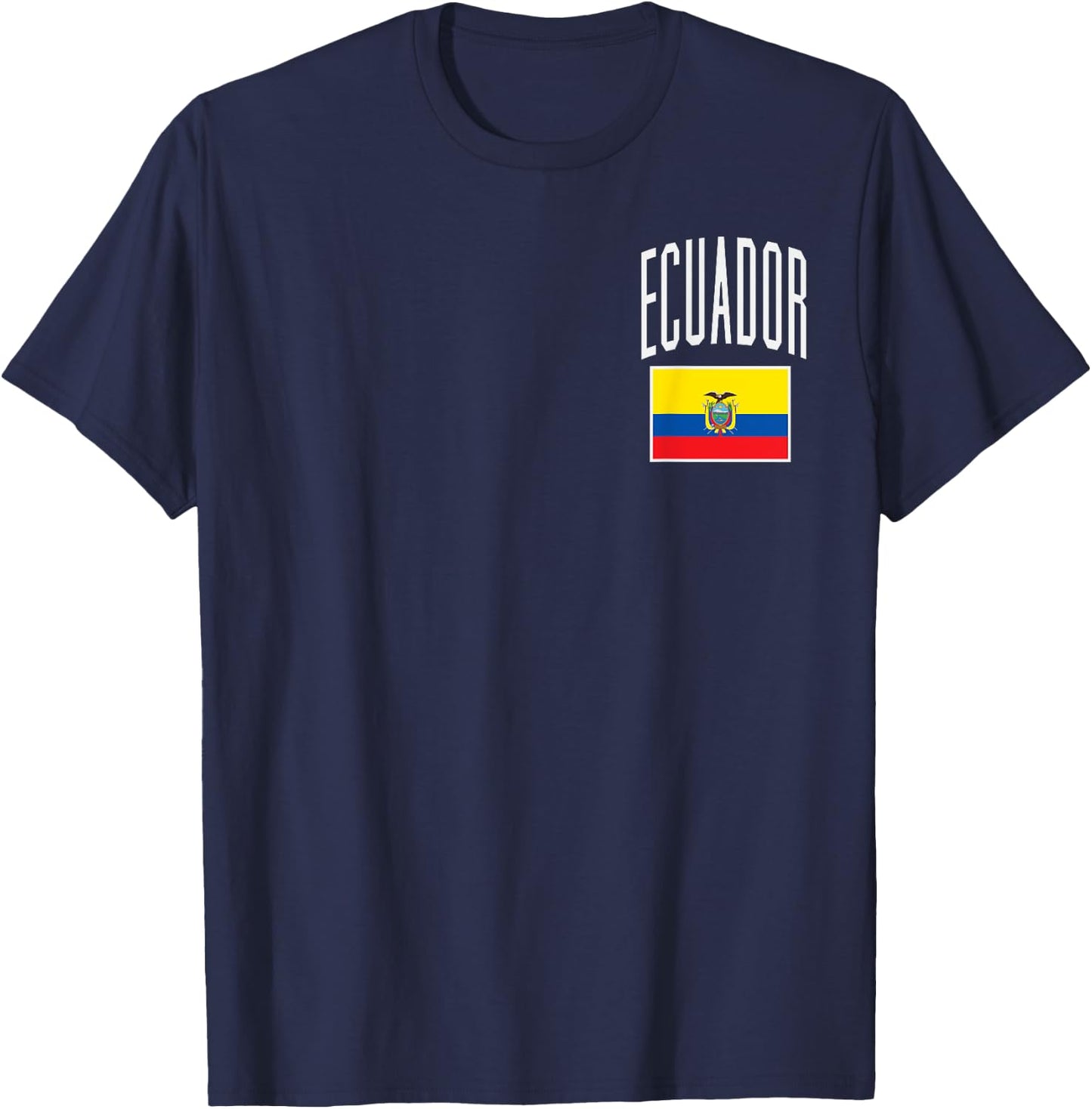 Ecuador Flag Ecuadorian Football Soccer Fan Men Women Kids T-Shirt - T-Shirt | Navy
