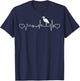 Heron Heartbeat - Men Women Blue Heron Lover EKG Pulse Gifts T-Shirt - T-Shirt | Navy