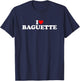 I Love Baguette T-Shirt - T-Shirt | Navy