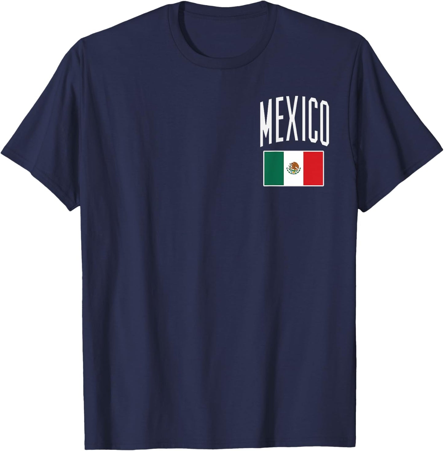 Mexico Flag Mexican Football Soccer Fan Men Women Boys Kids T-Shirt - T-Shirt | Navy