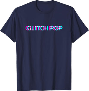 Glitch Pop Music Genre Glitch Art Festival Outfit T-Shirt - T-Shirt | Navy