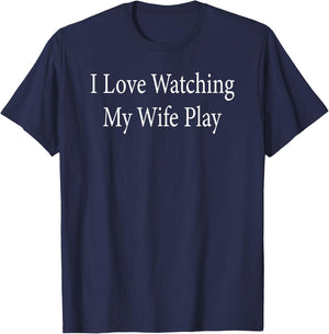 Watching Wife Play Funny Swinger Lifestyle Pineapple Couple T-Shirt - T-Shirt | Navy
