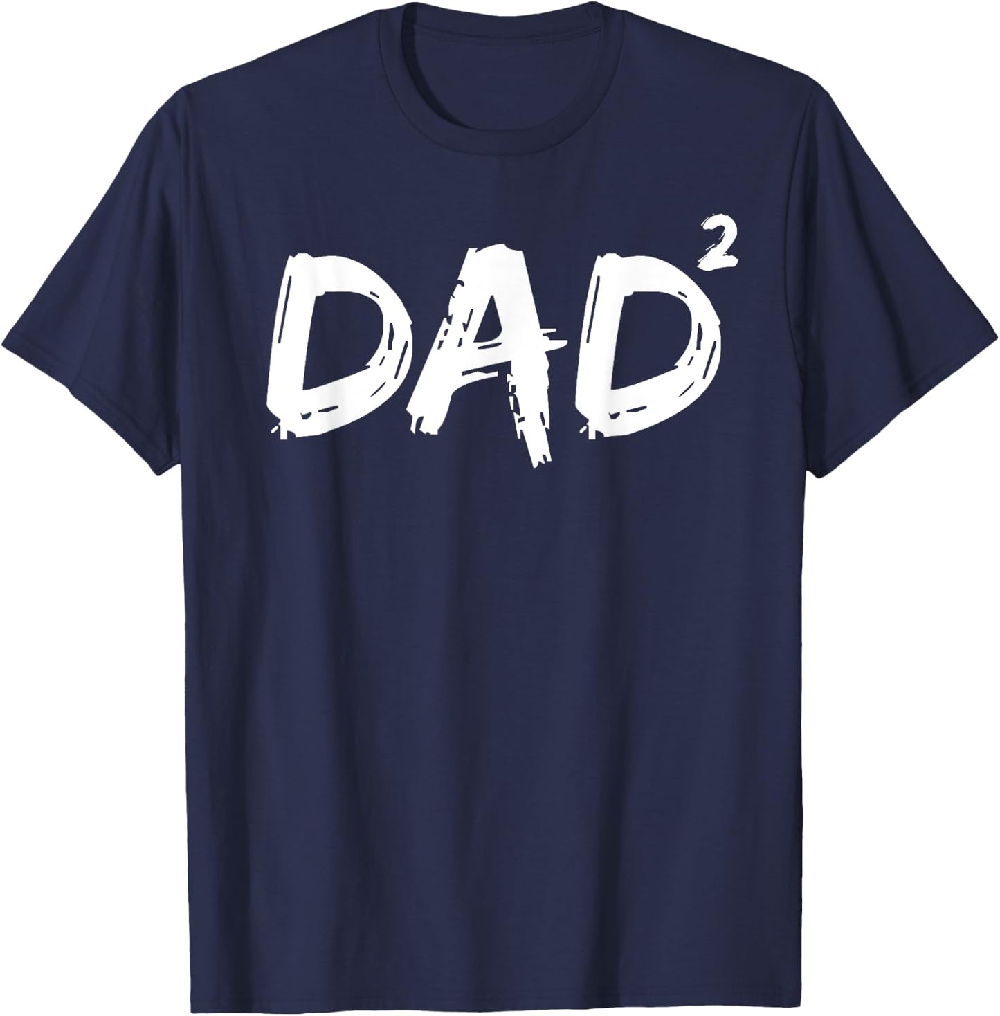 Funny Dad of Two Gift Twins Daddy Math Joke Dad Squared T-Shirt - T-Shirt | Navy
