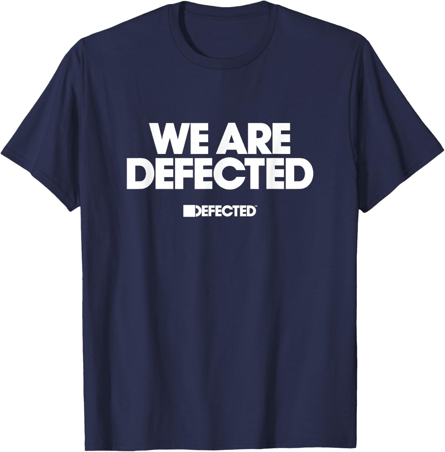 White Print We Are Defected , Black, S T-Shirt - T-Shirt | Navy