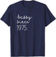 Vintage Sassy Since 1975 Classic Awesome Gift Mama Aunt Love T-Shirt - T-Shirt | Navy