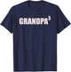 Grandpa 3 Grandkids 3rd Time Cubed Grandpa Of Three T-Shirt - T-Shirt | Navy