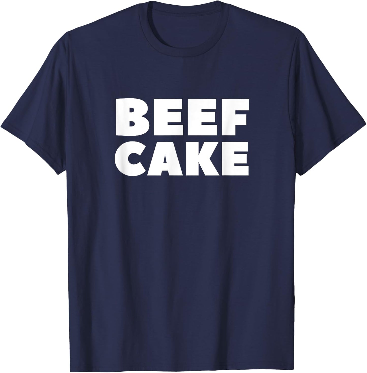 Beefcake Muscle Power Beef Up Six Pack Abs Mustache T-Shirt - T-Shirt | Navy