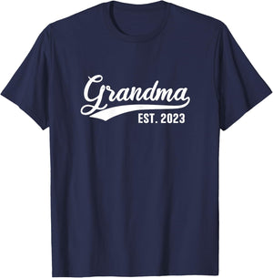 Grandma 2023 Retro Grandma Est 2023 T-Shirt - T-Shirt | Navy