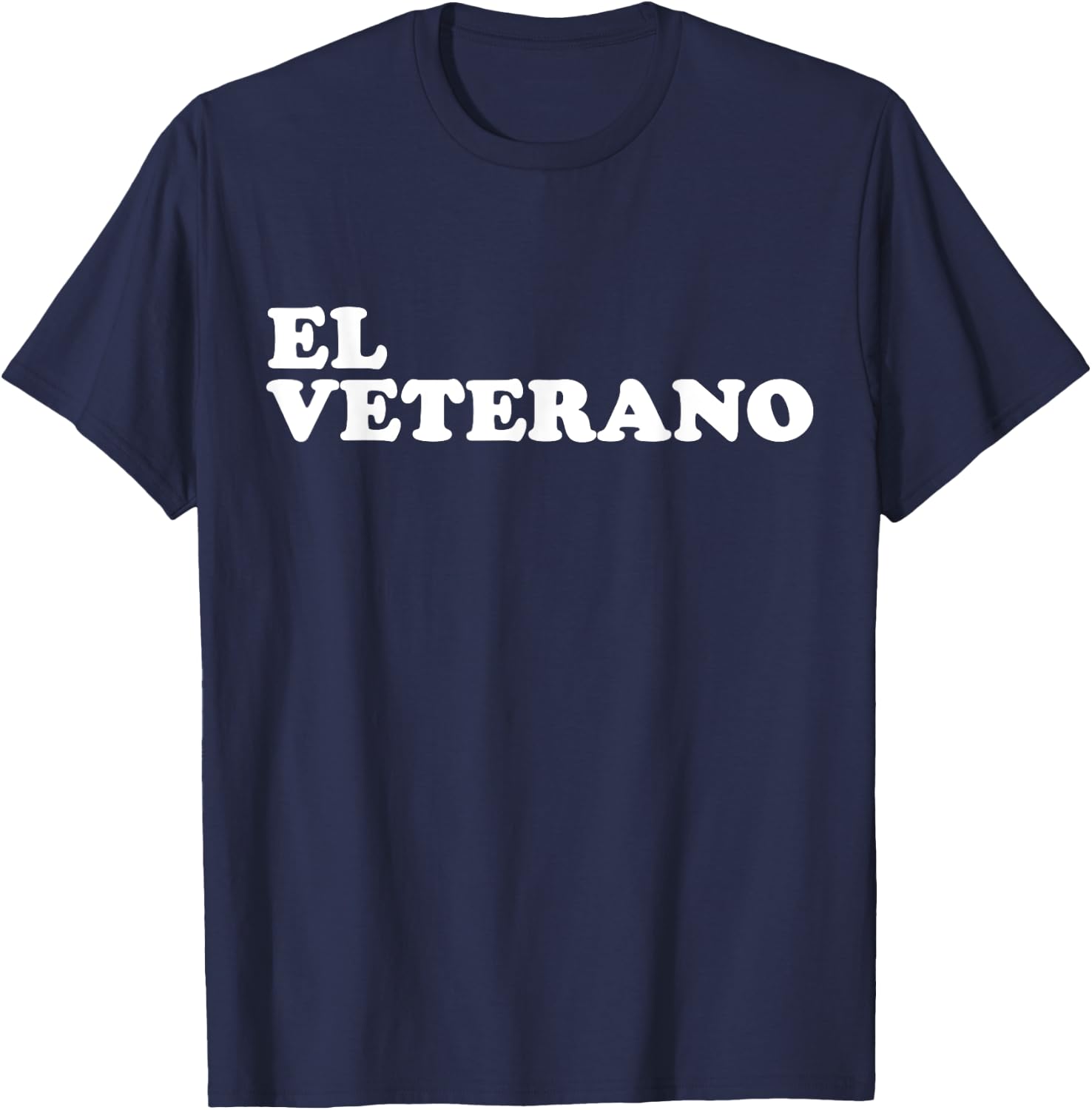 El Veterano - Männer - -Erwachsene - Schwarz - S - Kurzarm - Klassisch - Crew-Ausschnitt T-Shirt - T-Shirt | Navy