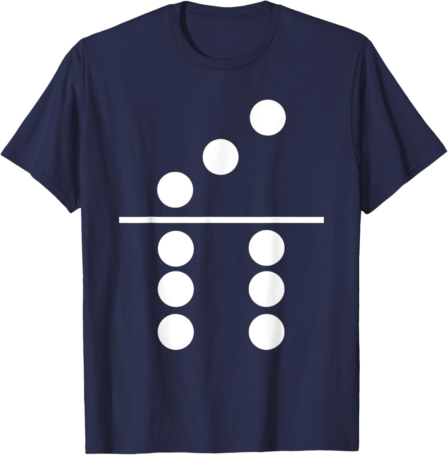 Domino Three Six Matching Halloween Gift Group Costumes 3-6 T-Shirt - T-Shirt | Navy