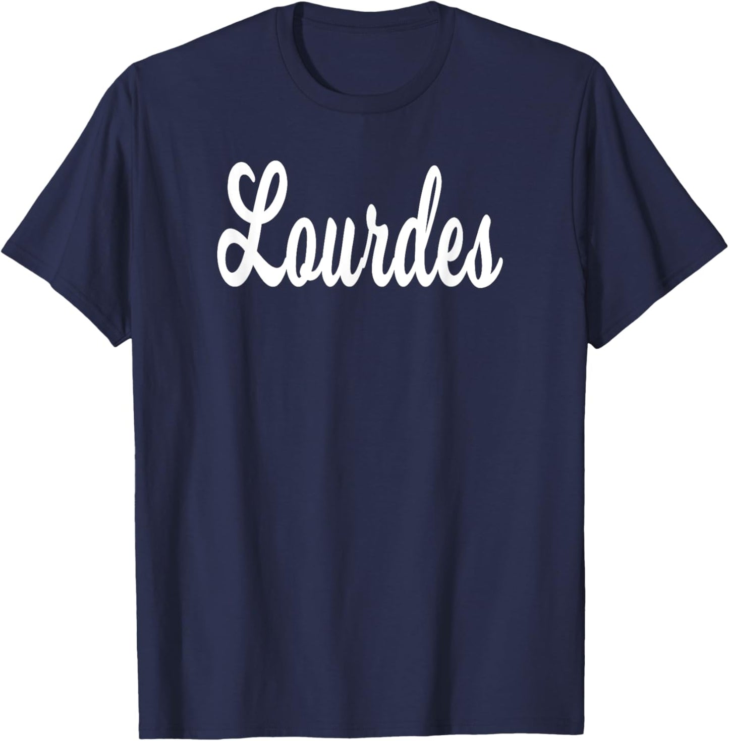 Lourdes Name T-Shirt - T-Shirt | Navy