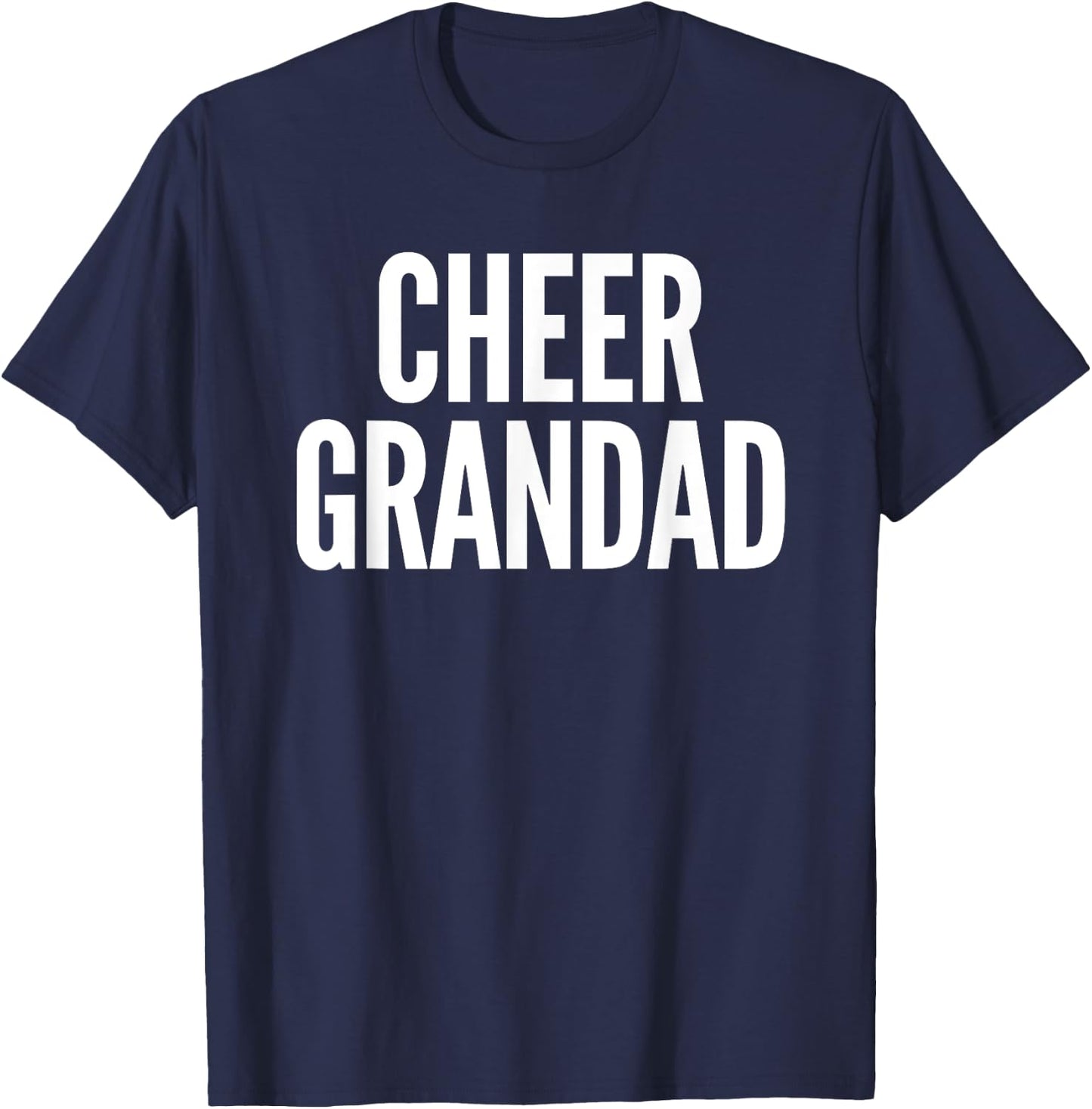 Cheer Grandad Cheerleader Grandpa T-Shirt - T-Shirt | Navy