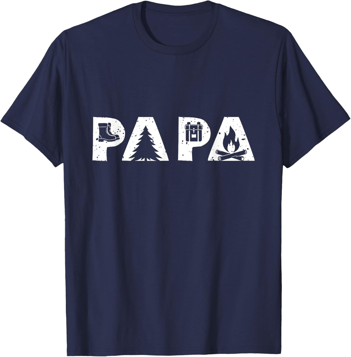 Camping Dad Outdoor Papa T-Shirt - T-Shirt | Navy