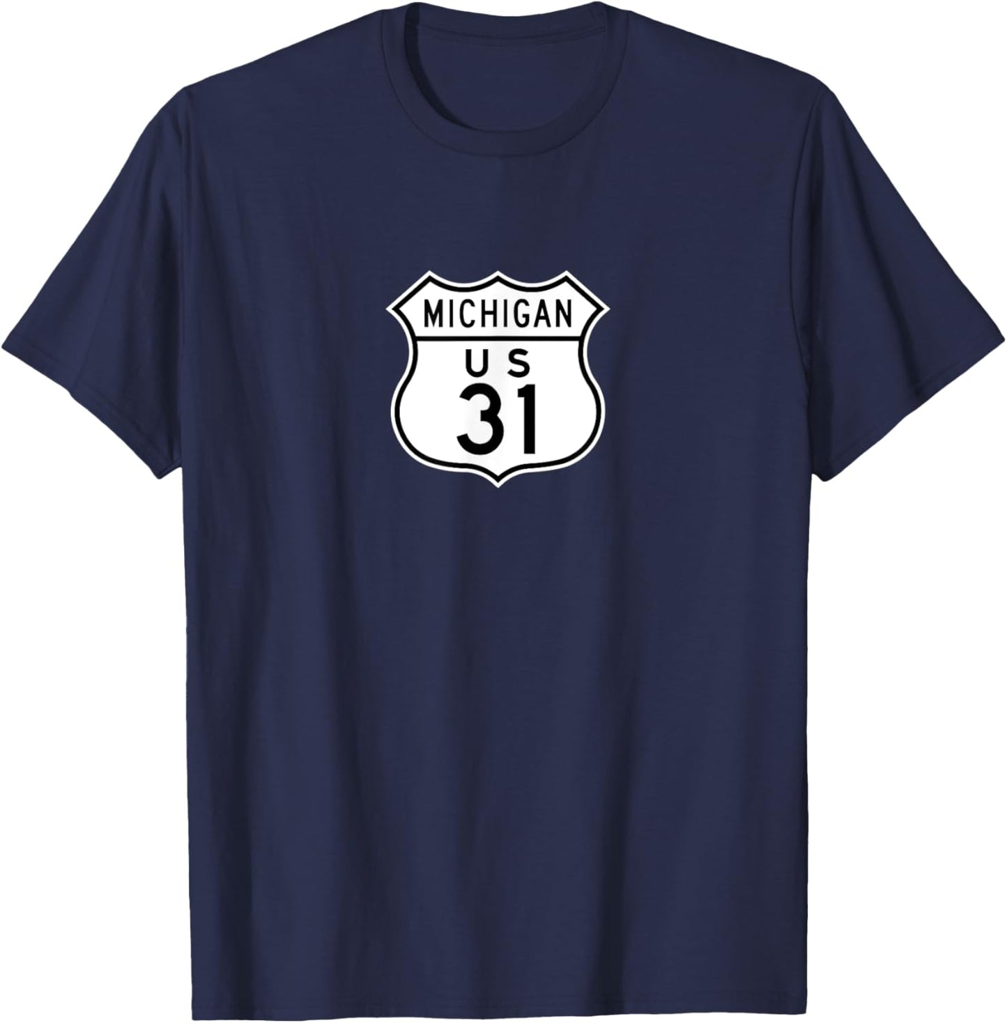 West Michigan Highway T-Shirt - T-Shirt | Navy