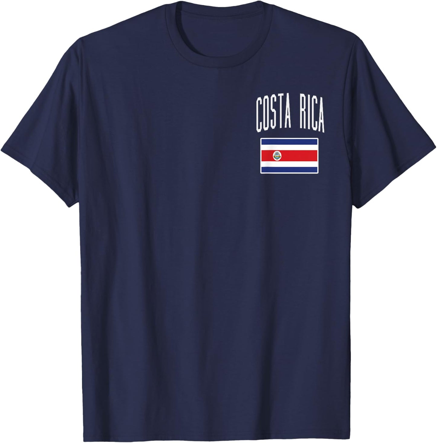 Costa Rica Rican Flag Football Soccer Fan Men Women Kids T-Shirt - T-Shirt | Navy