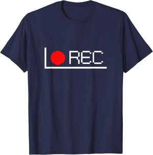 Camera Design - Film Photo Audio Music Video Tape REC Retro Oldschool Video Camcorder Recording Record VCR-VHS T-Shirt - T-Shirt | Navy