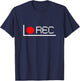 Camera Design - Film Photo Audio Music Video Tape REC Retro Oldschool Video Camcorder Recording Record VCR-VHS T-Shirt - T-Shirt | Navy