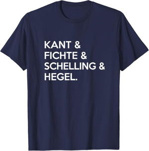 German Idealism philosophy Kant & Hegel Philosopher T-Shirt - T-Shirt | Navy