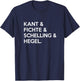 German Idealism philosophy Kant & Hegel Philosopher T-Shirt - T-Shirt | Navy