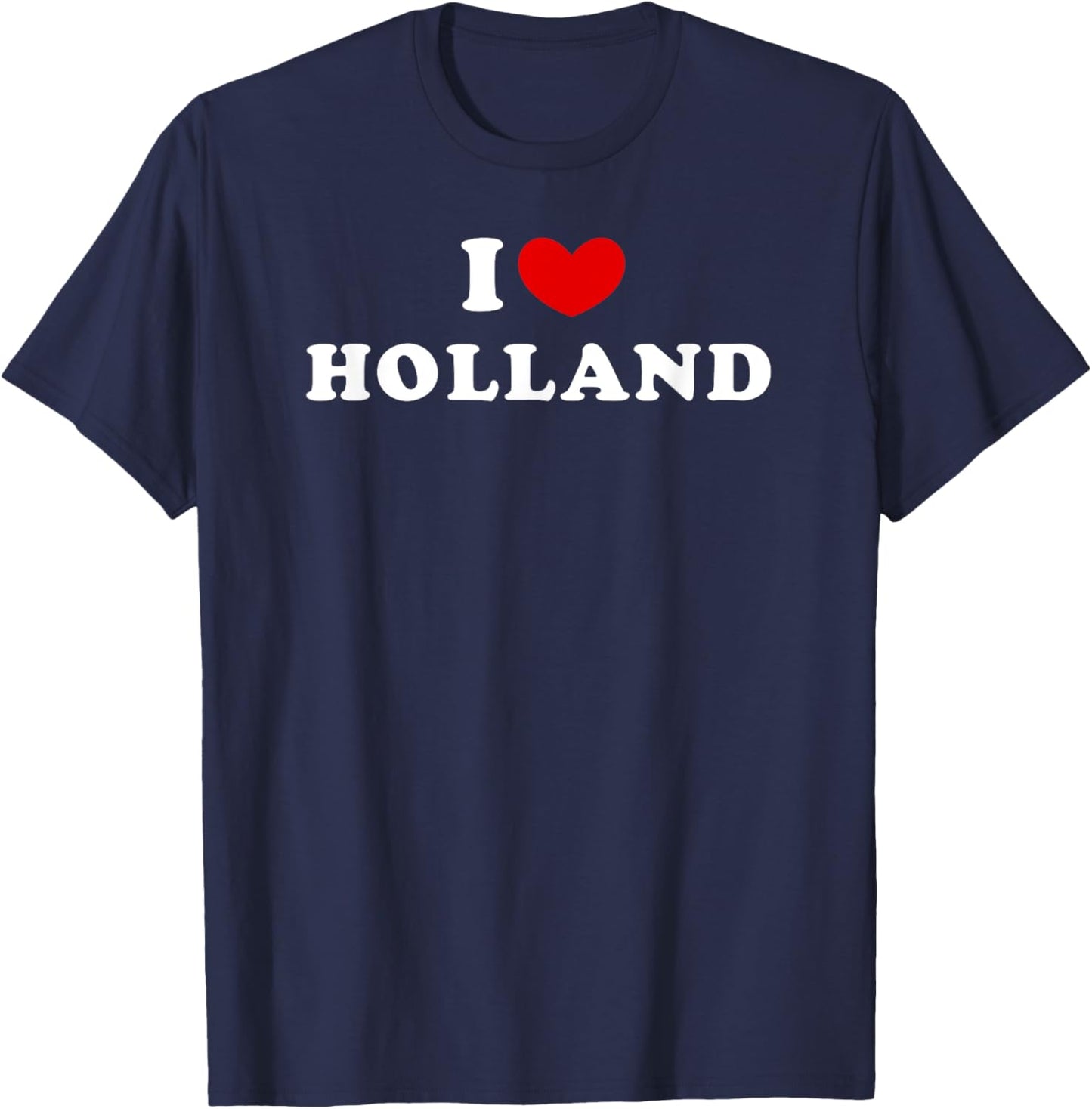 I Love Holland, J'Aime Holland T-Shirt - T-Shirt | Navy