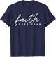 Faith Over Fear Jesus Christian God Faith Cross Lion Gift T-Shirt - T-Shirt | Navy