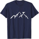 Wander Berg mit Steinbock für Berg Wandern und Natur T-Shirt - T-Shirt | Navy