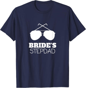 Brides Stepdad Funny Stepfather of the Bride Gifts Wedding T-Shirt - T-Shirt | Navy