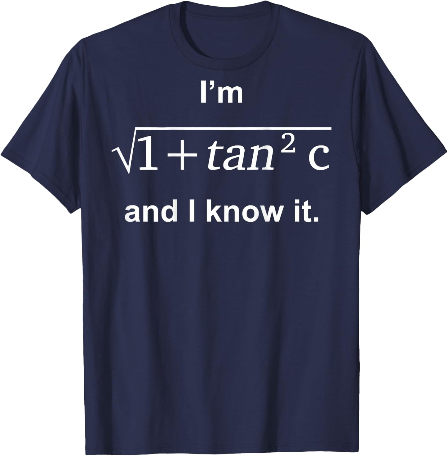 I'm 1 + Tan 2c And I Know It (on back) T-Shirt - T-Shirt | Navy