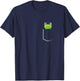 Frog In A Bag Toad Pet Frog Green Frog Bag T-Shirt - T-Shirt | Navy