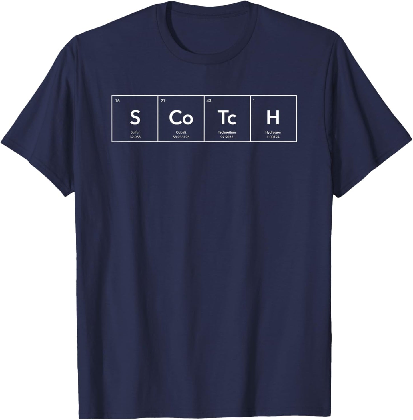 Scotch Periodic Table of Elements Funny T-Shirt - T-Shirt | Navy
