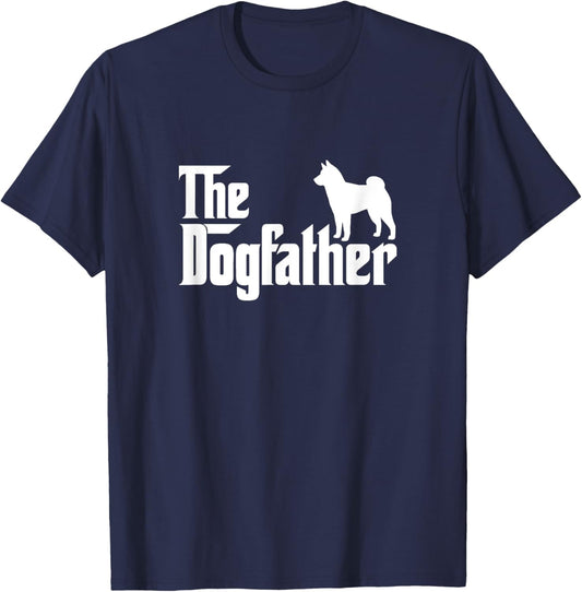 Shiba Inu - The DogFather Dog Dad Papa Men Women T-Shirt - T-Shirt | Navy